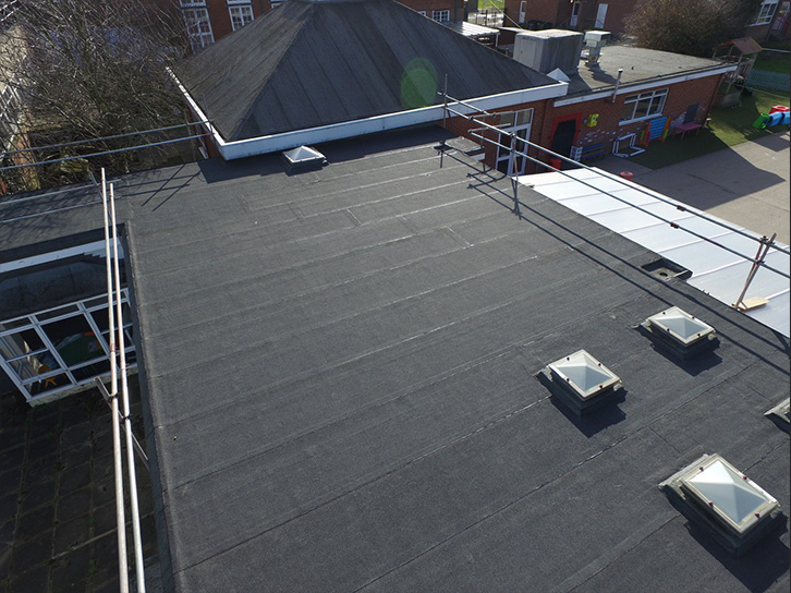 Bitumen Flat Roof for Primary School