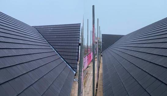 diptych of Horatio Court roofs