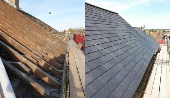 before and after slate roof lowestoft