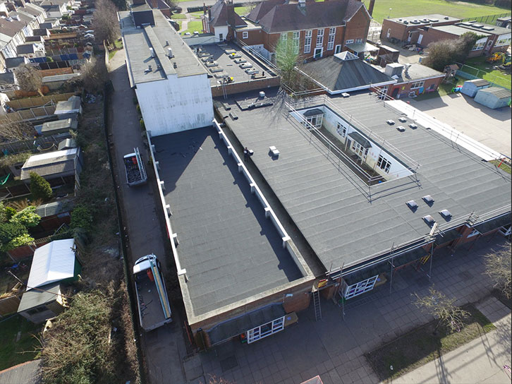 Bitumen Flat Roof for Primary School