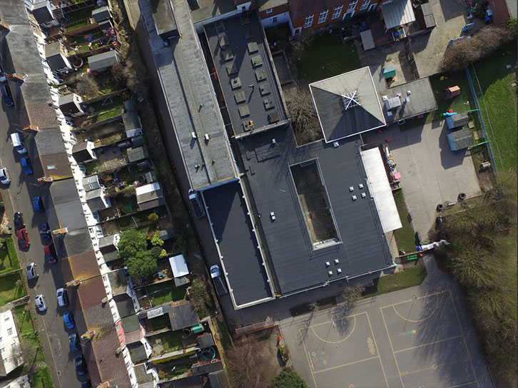 Bitumen Flat Roof for Primary School