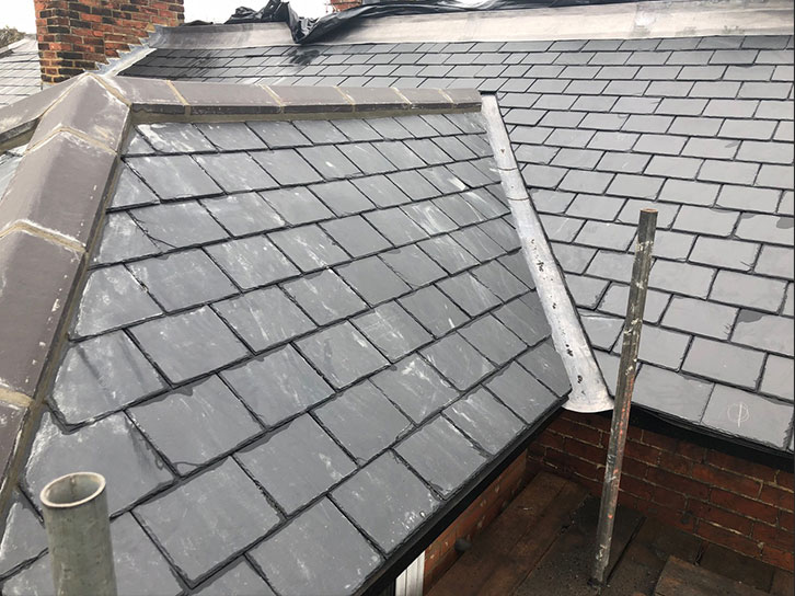 Replacement Tiles and Anthracite Flat Roof System