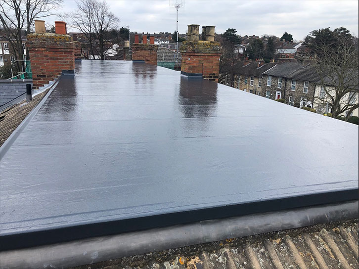 Replacement Tiles and Anthracite Flat Roof System